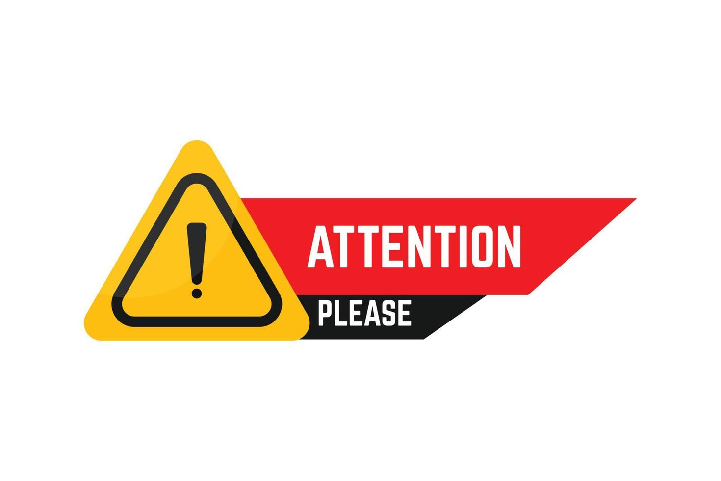 attention please vector illustration