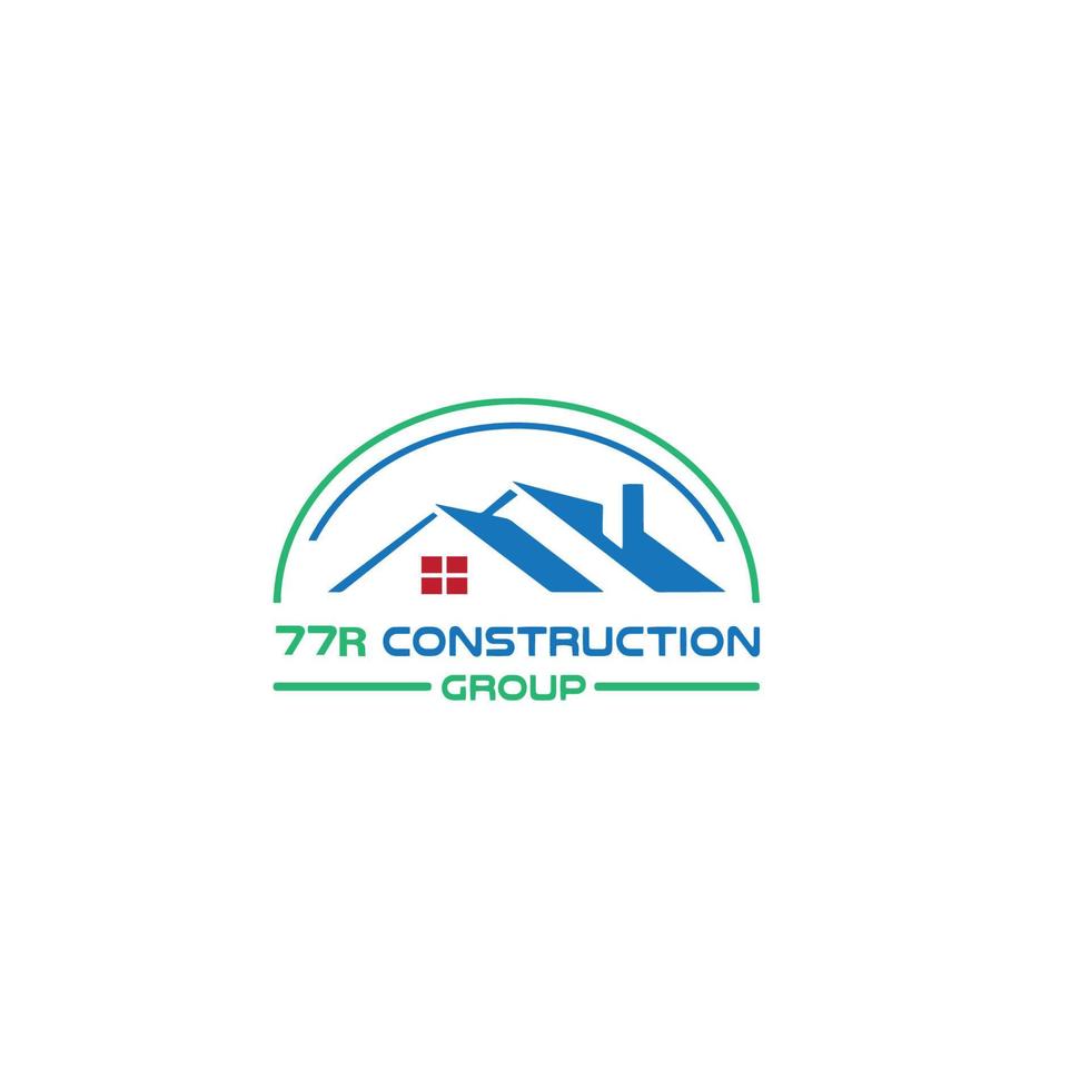 plantilla de logotipo de construcción 77r vector