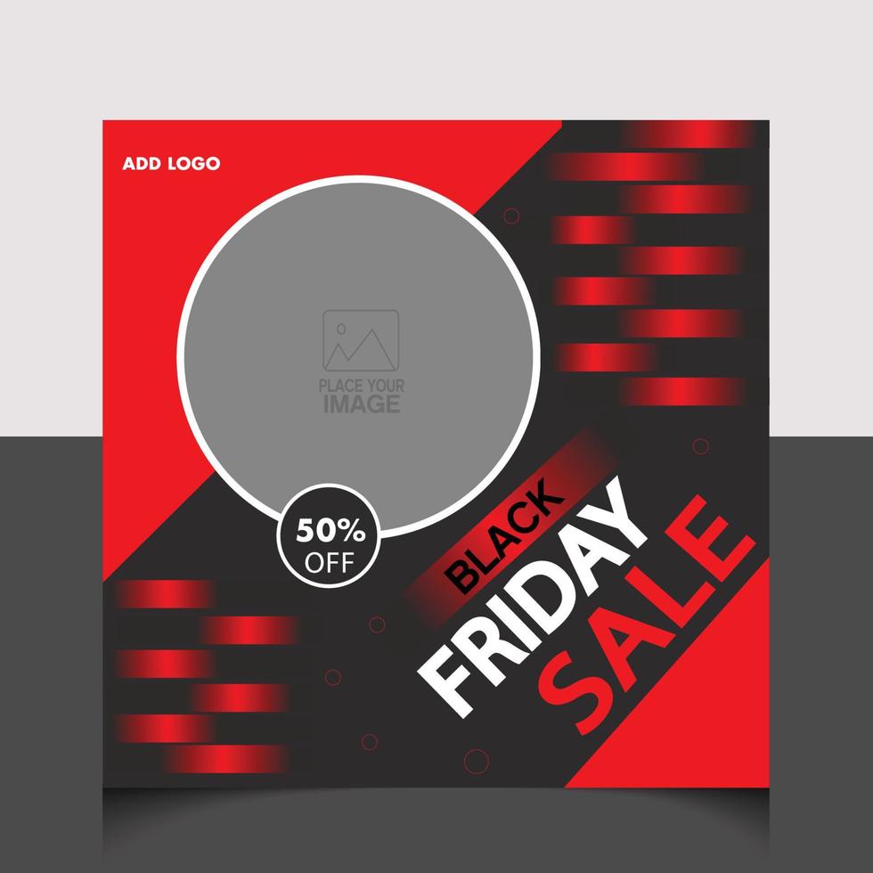 Black Friday Banner Social Media Post, Weekend Sale poster, Creative Black Friday Web Banner Design vector