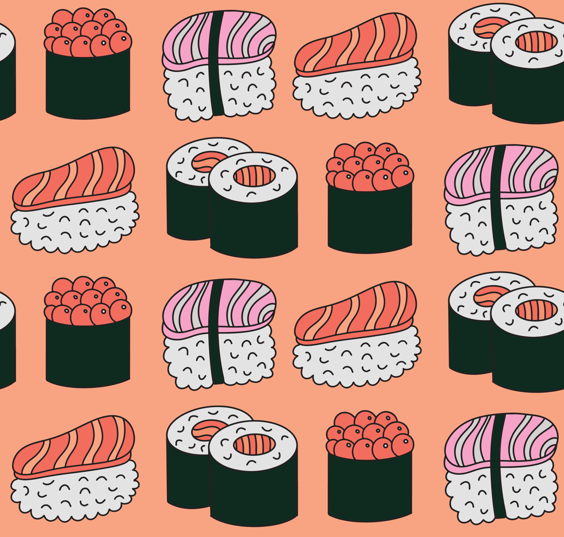 Cute Sushi Wallpaper