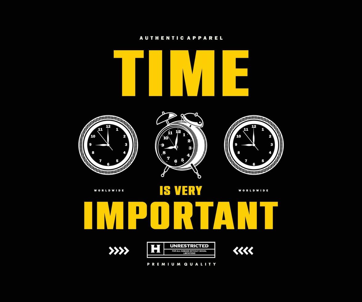 ilustración futurista del diseño de camisetas de reloj, gráfico vectorial, afiche tipográfico o ropa de calle de camisetas y estilo urbano vector