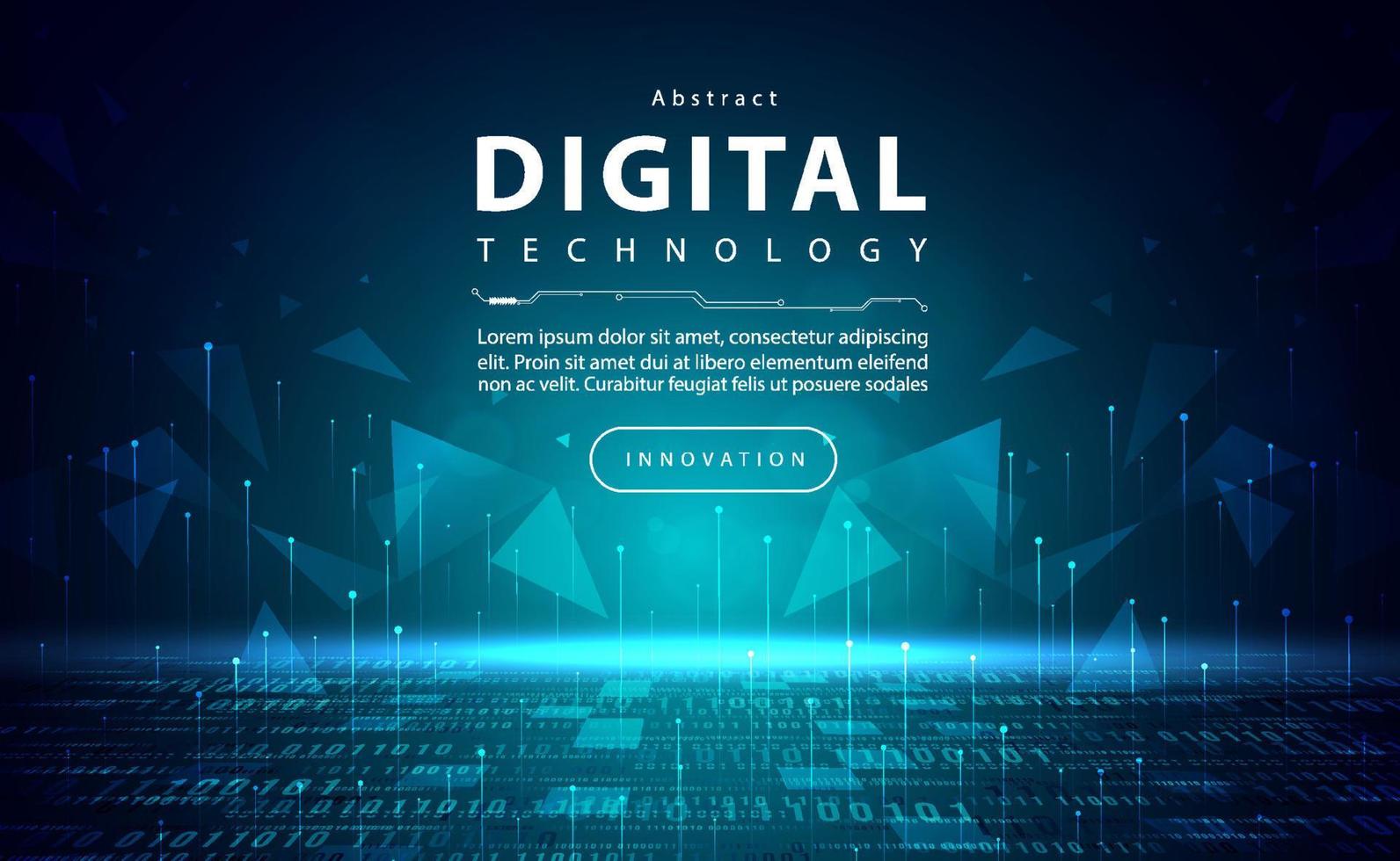 la velocidad de la tecnología digital conecta el fondo verde azul, la información nano cibernética, la comunicación abstracta, los datos tecnológicos futuros de innovación, la conexión a la red de Internet, los grandes datos de ai, la ilustración de punto de línea 3d vector