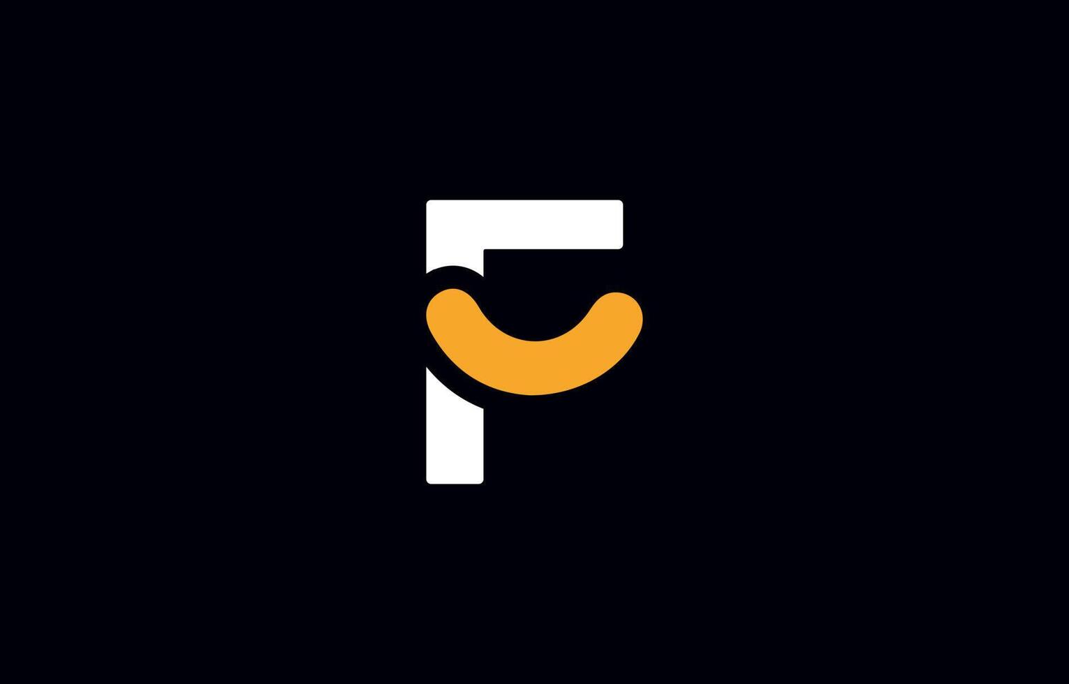 plantilla de vector de diseño de logotipo de letra f inicial. monograma e ilustración creativa del icono de las letras del alfabeto