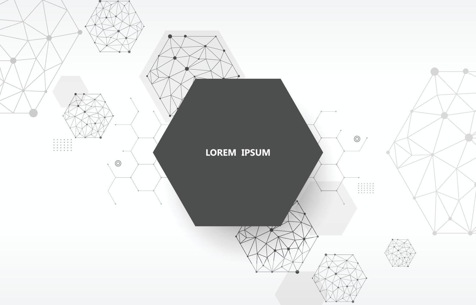 White vector background futuristic geometric hexagon shape