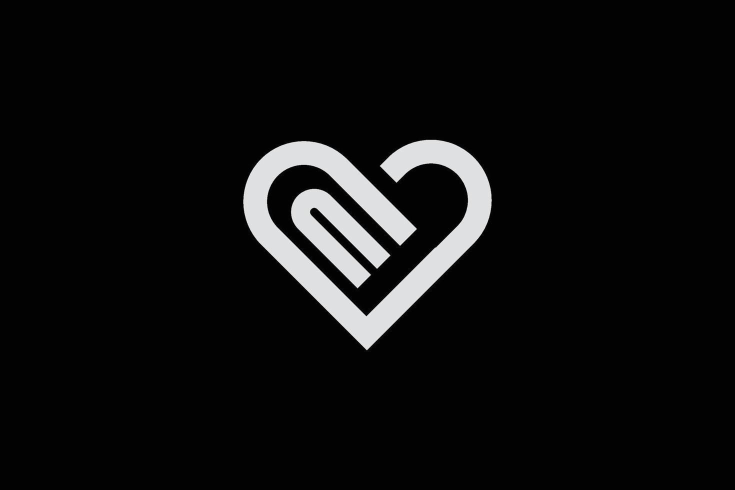 plantilla de vector de diseño de logotipo de corazón. icono de símbolo de amor o corazón blanco.
