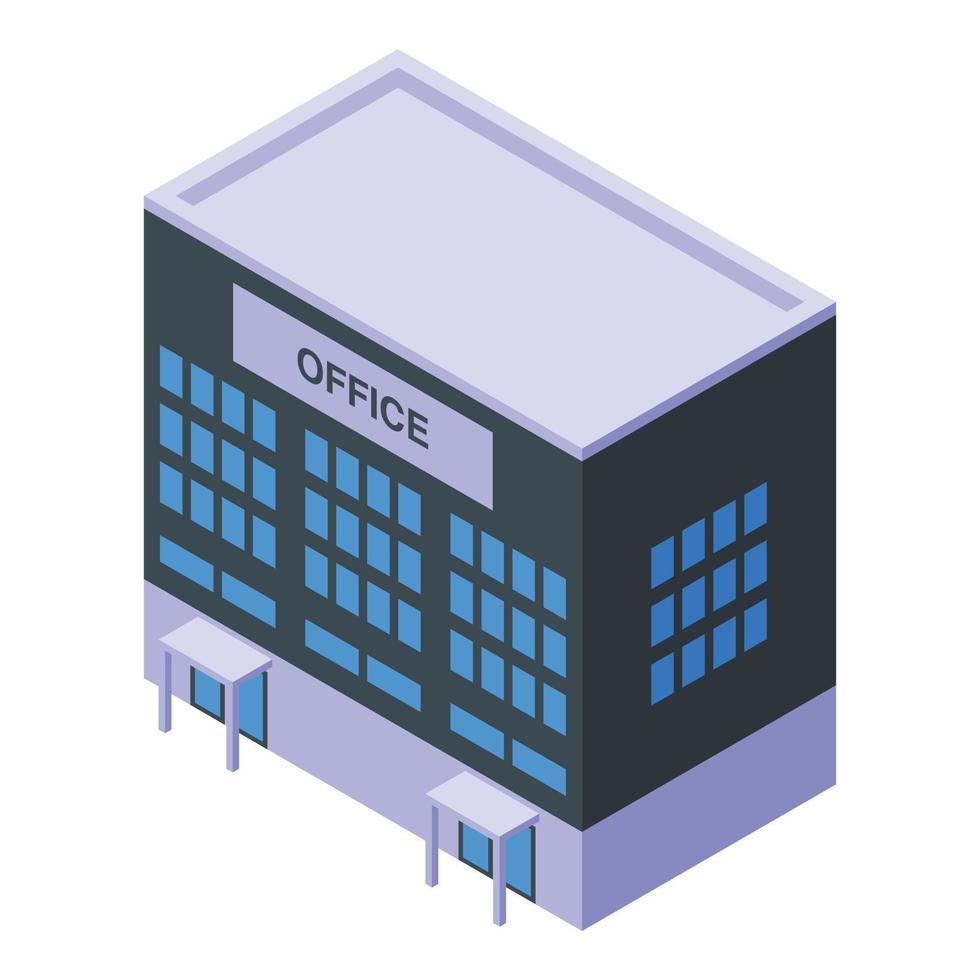 Office job building icon isometric vector. Search work vector