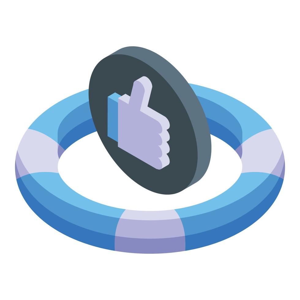 Like support chat icon isometric vector. Call service vector