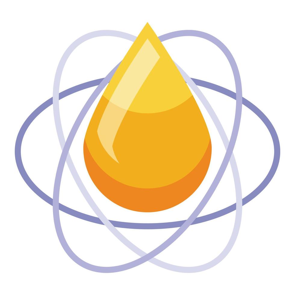 Collagen drop icon isometric vector. Skin age vector