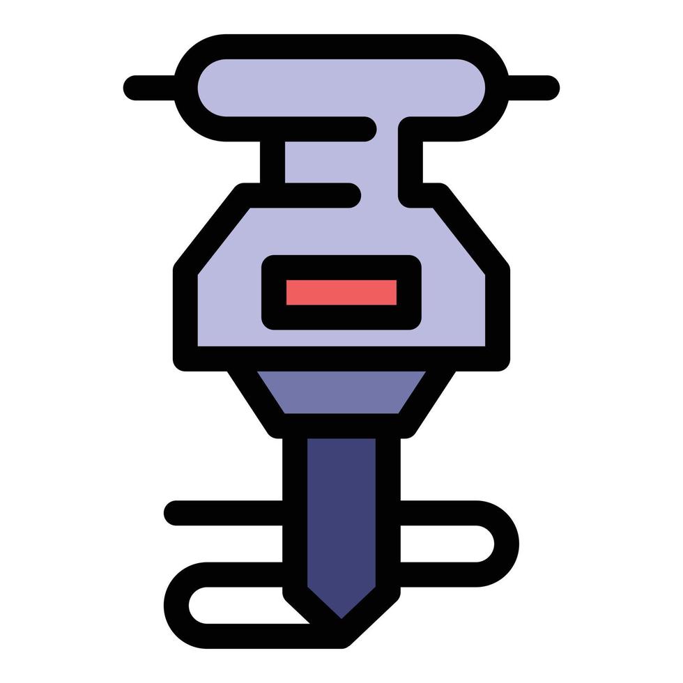 Milling machinery icon color outline vector