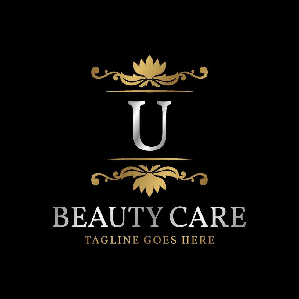 letter U initial luxury vector logo design