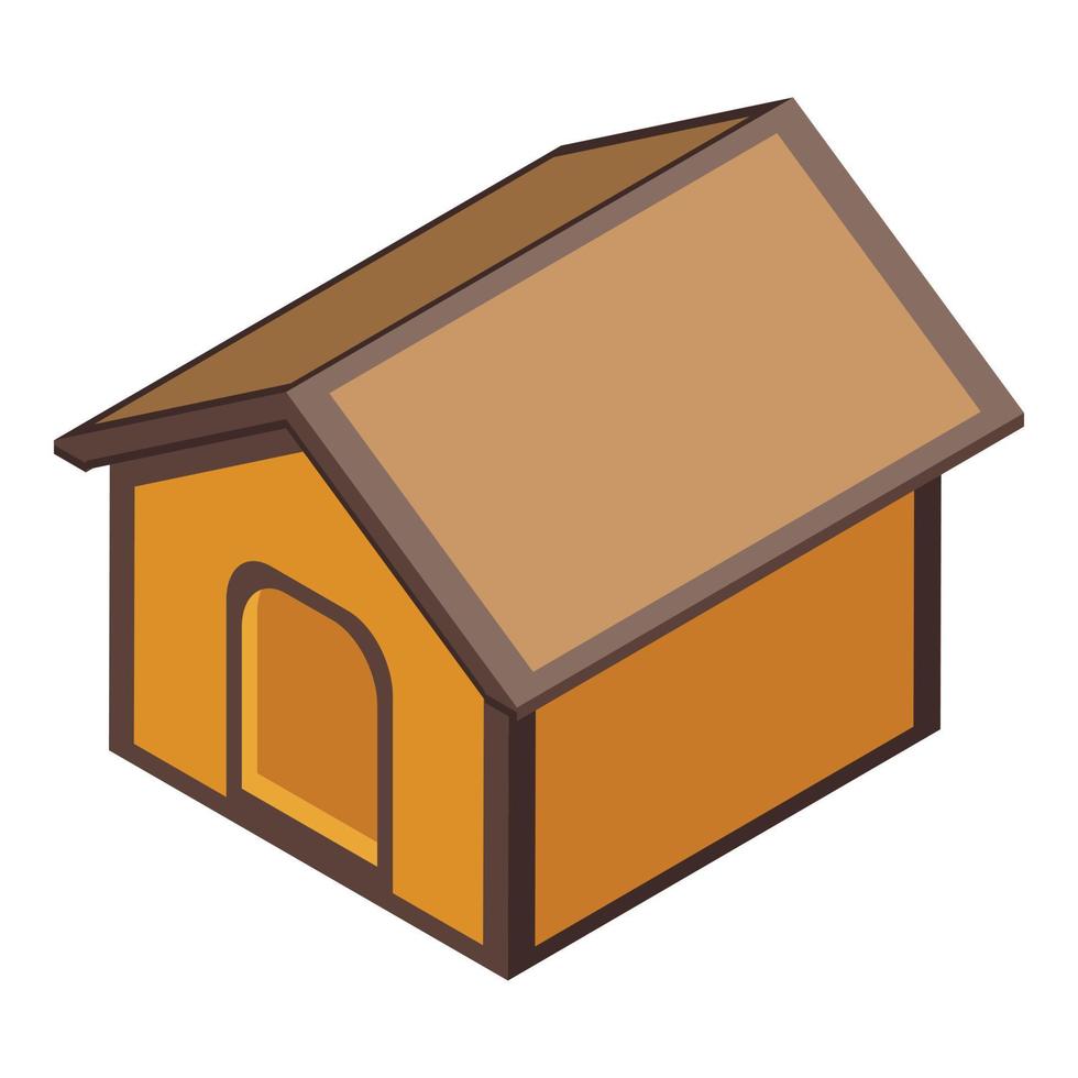 Garden pet house icon isometric vector. Dog puppy vector