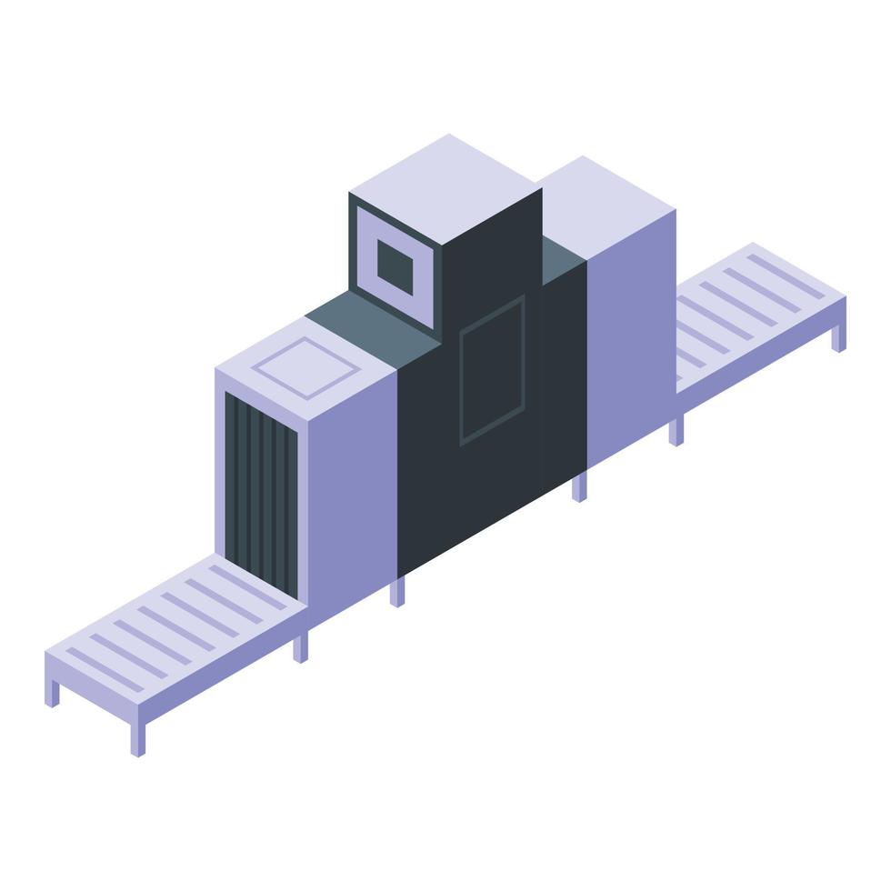 Xray scan line icon isometric vector. Chest body vector