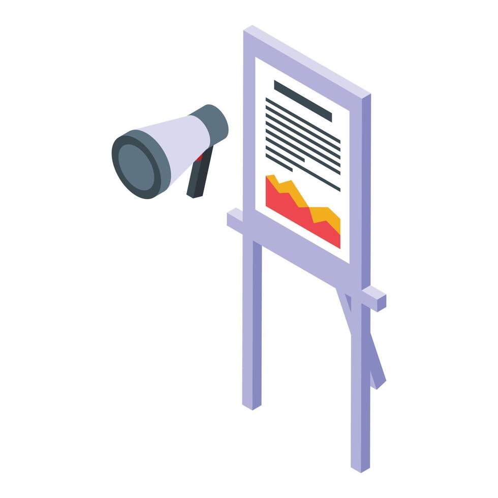 Megaphone marketing icon isometric vector. Service feedback vector