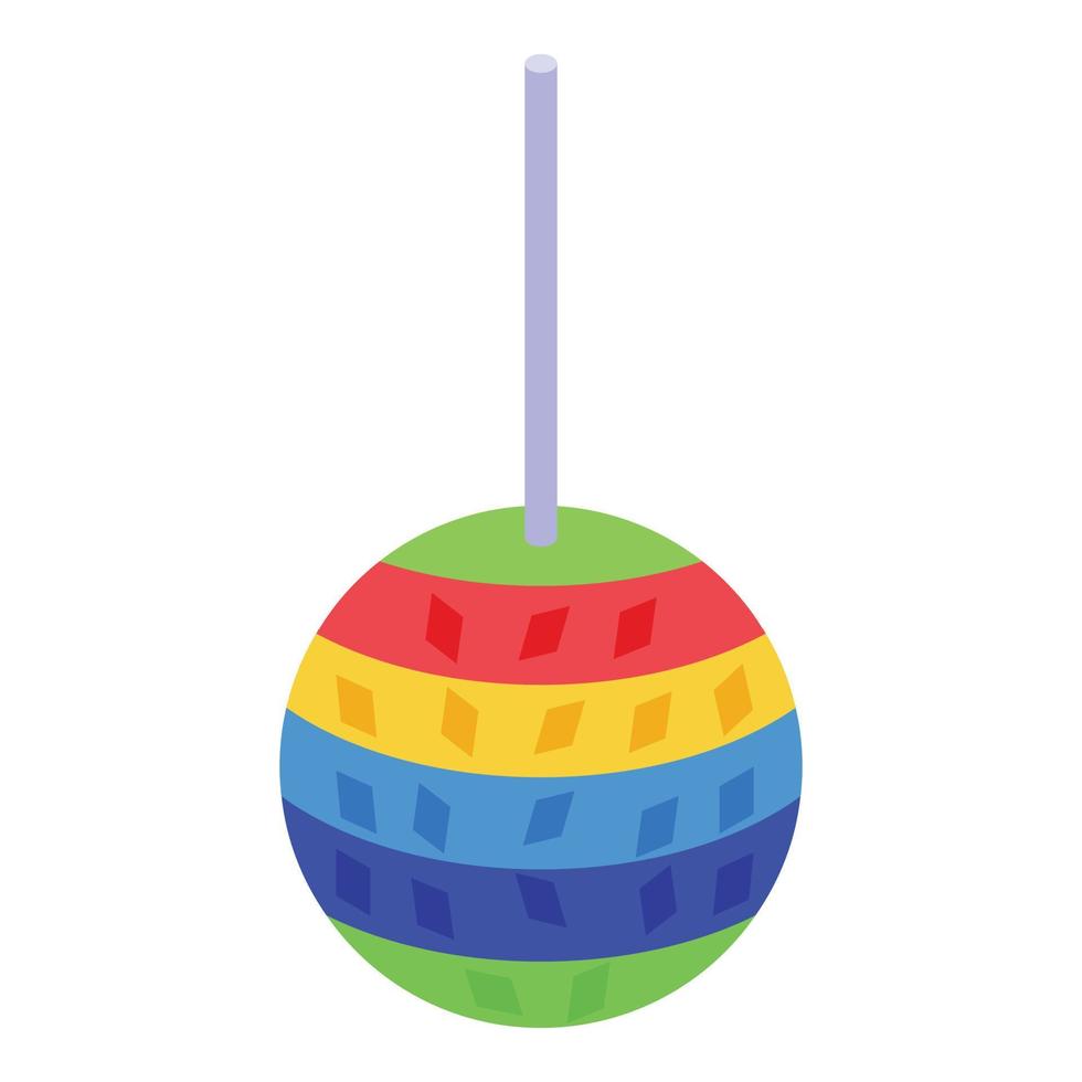 Mexican pinata ball icon isometric vector. Mexico birthday vector