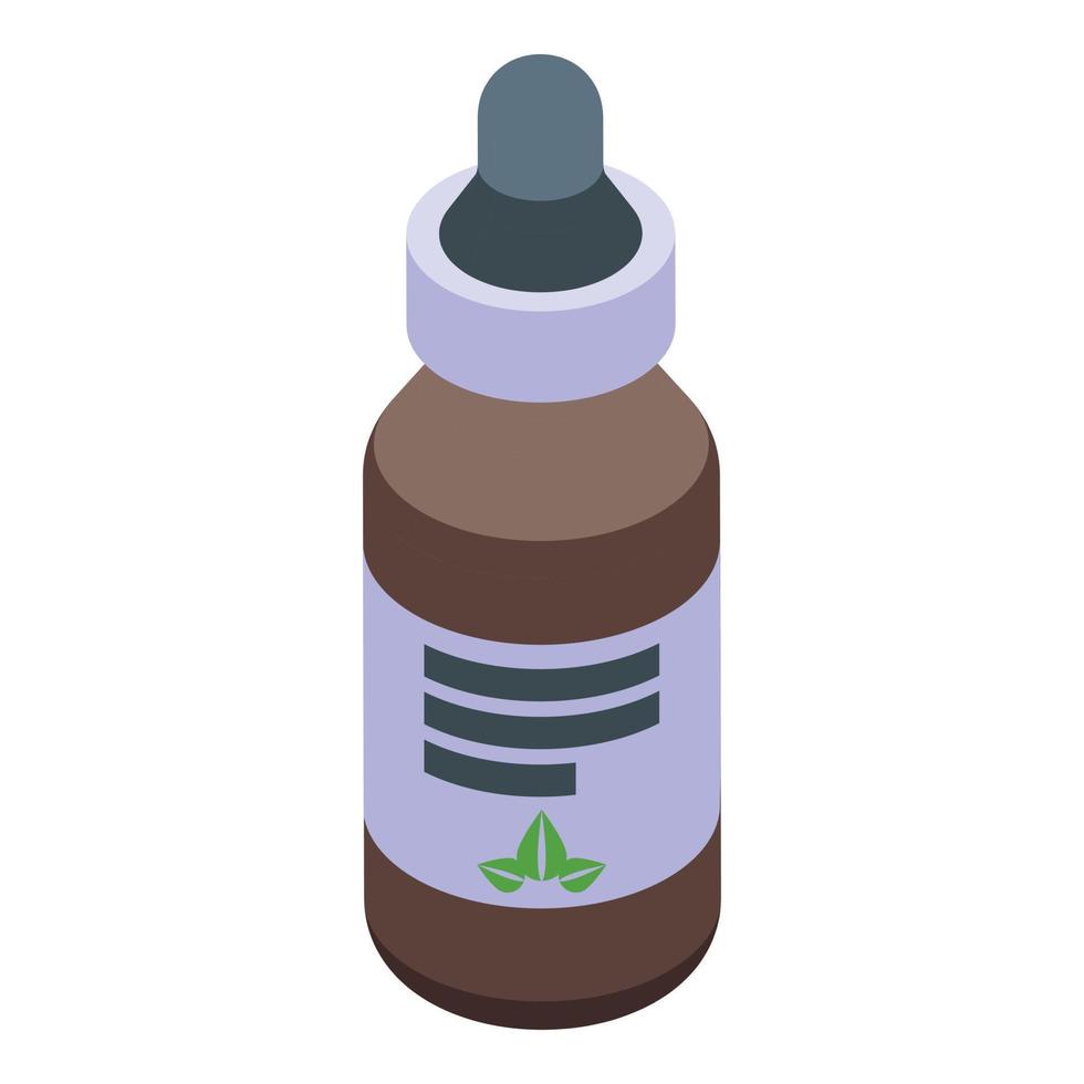 Collagen dropper icon isometric vector. Skin molecule vector