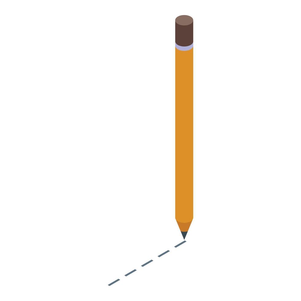 Contractor pencil icon isometric vector. Wall construction vector