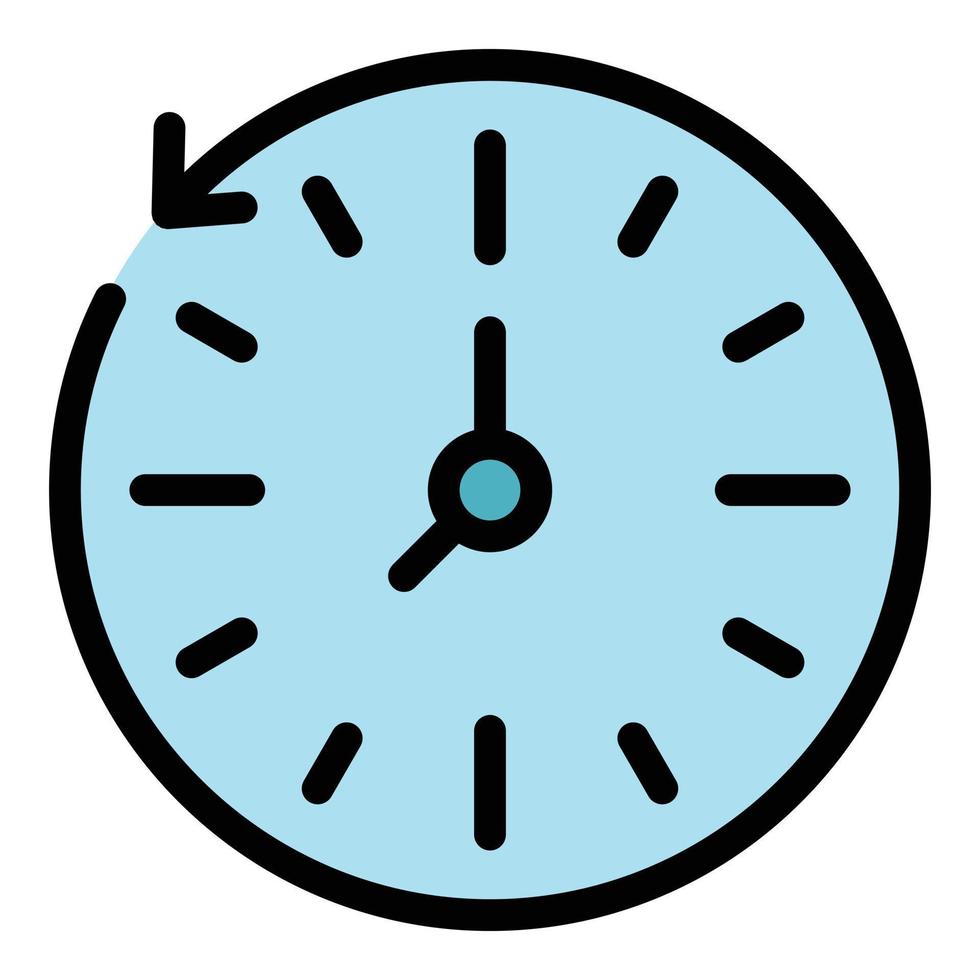 Minute stopwatch icon color outline vector