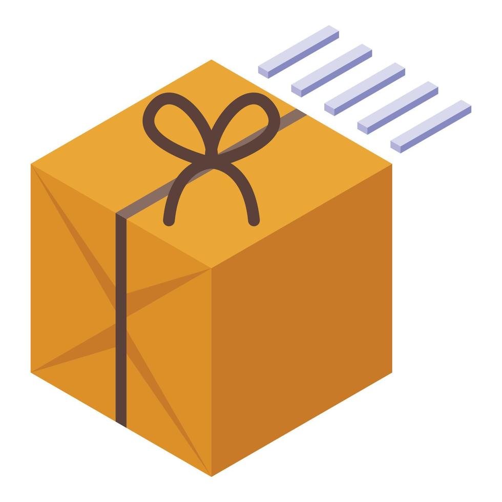 Fast parcel delivery icon isometric vector. Free shipping vector