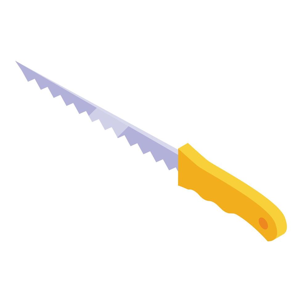 vector isométrico del icono de la sierra de mango. cortador de paneles de yeso