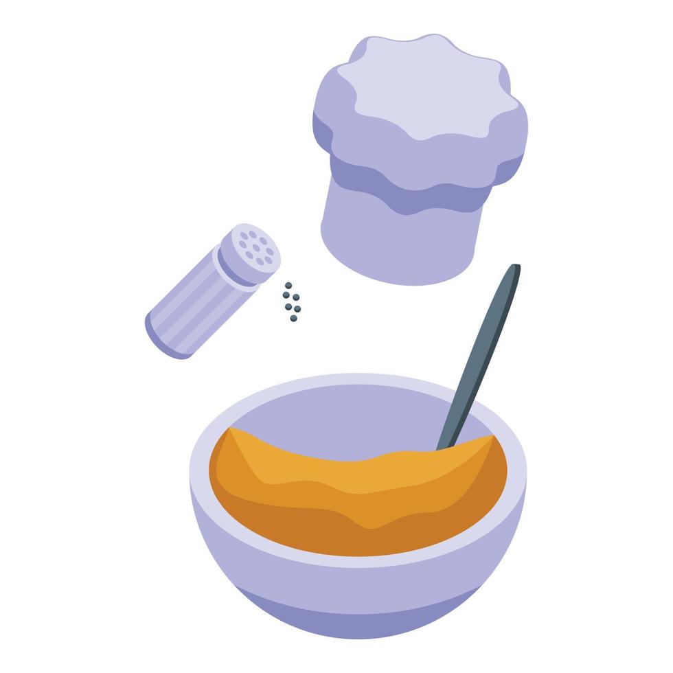 Food preparing icon isometric vector. Order delivery vector