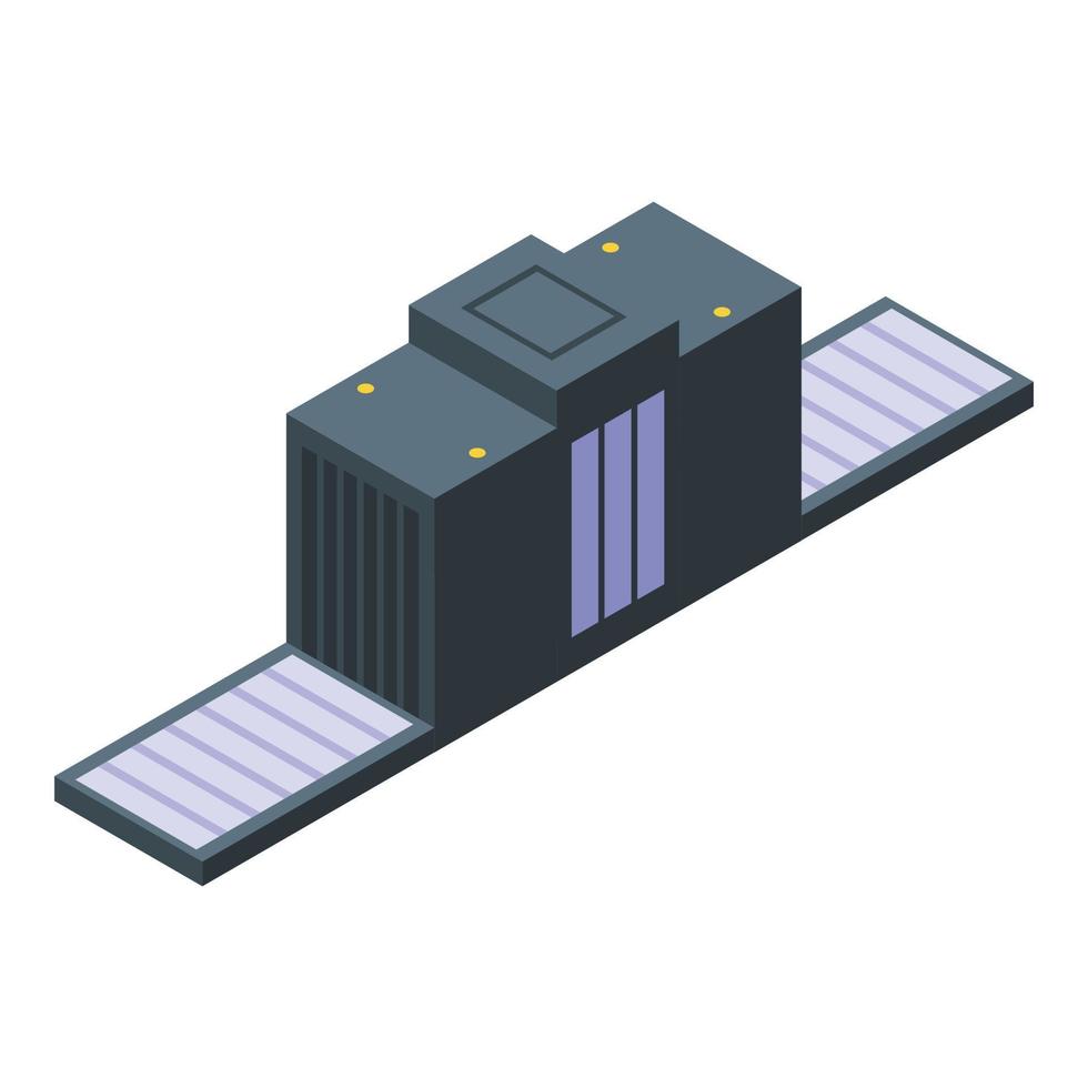 Airport xray scan line icon isometric vector. Ray radiology vector