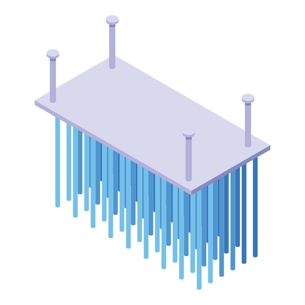 Falling shower head icon isometric vector. Water bath vector