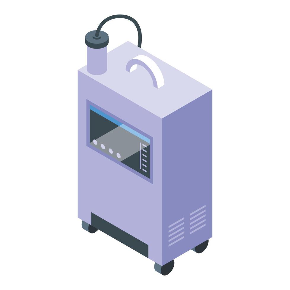 Oxygen concentrator pipe icon isometric vector. Home tank vector