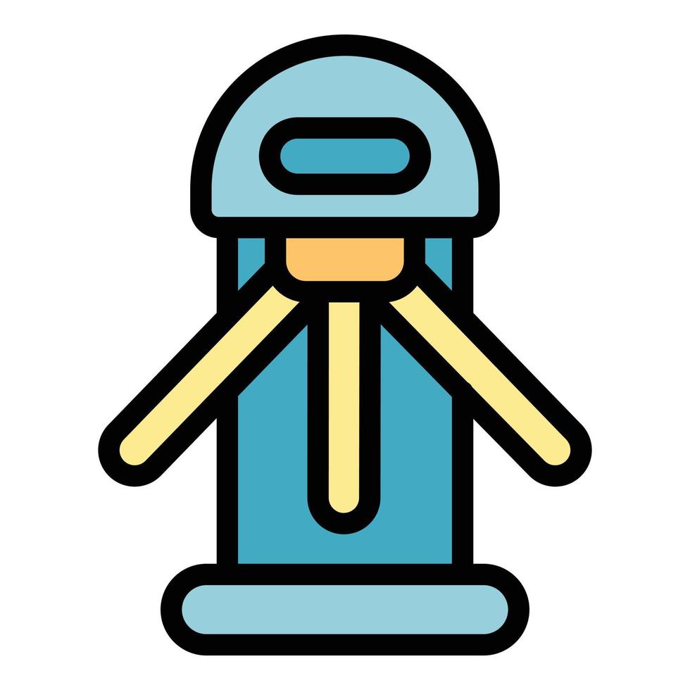 Turnstile icon color outline vector