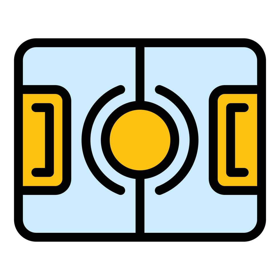 Soccer field icon color outline vector
