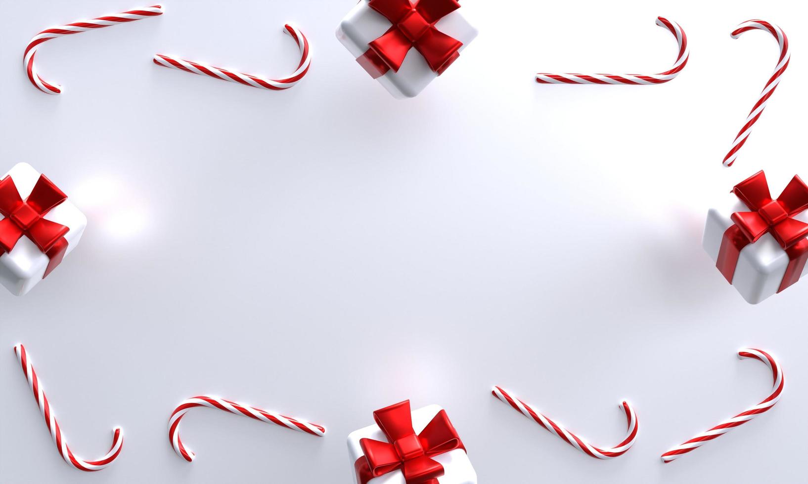 3d candy cane background. 3d rendering. photo