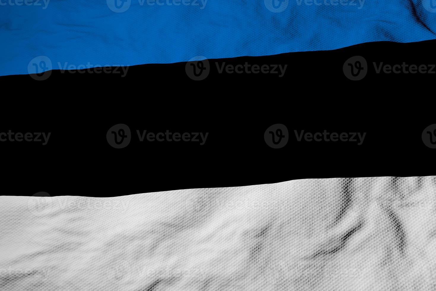 Waving flag of Estonia in 3D rendering photo