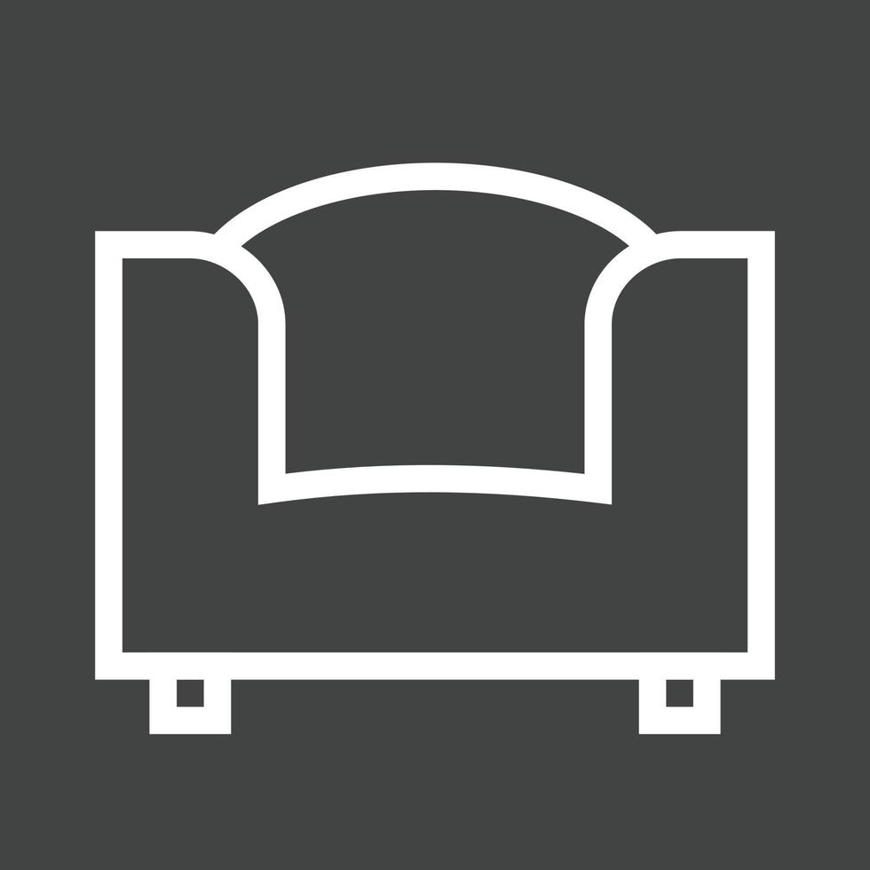 Single Sofa Line Inverted Icon vector