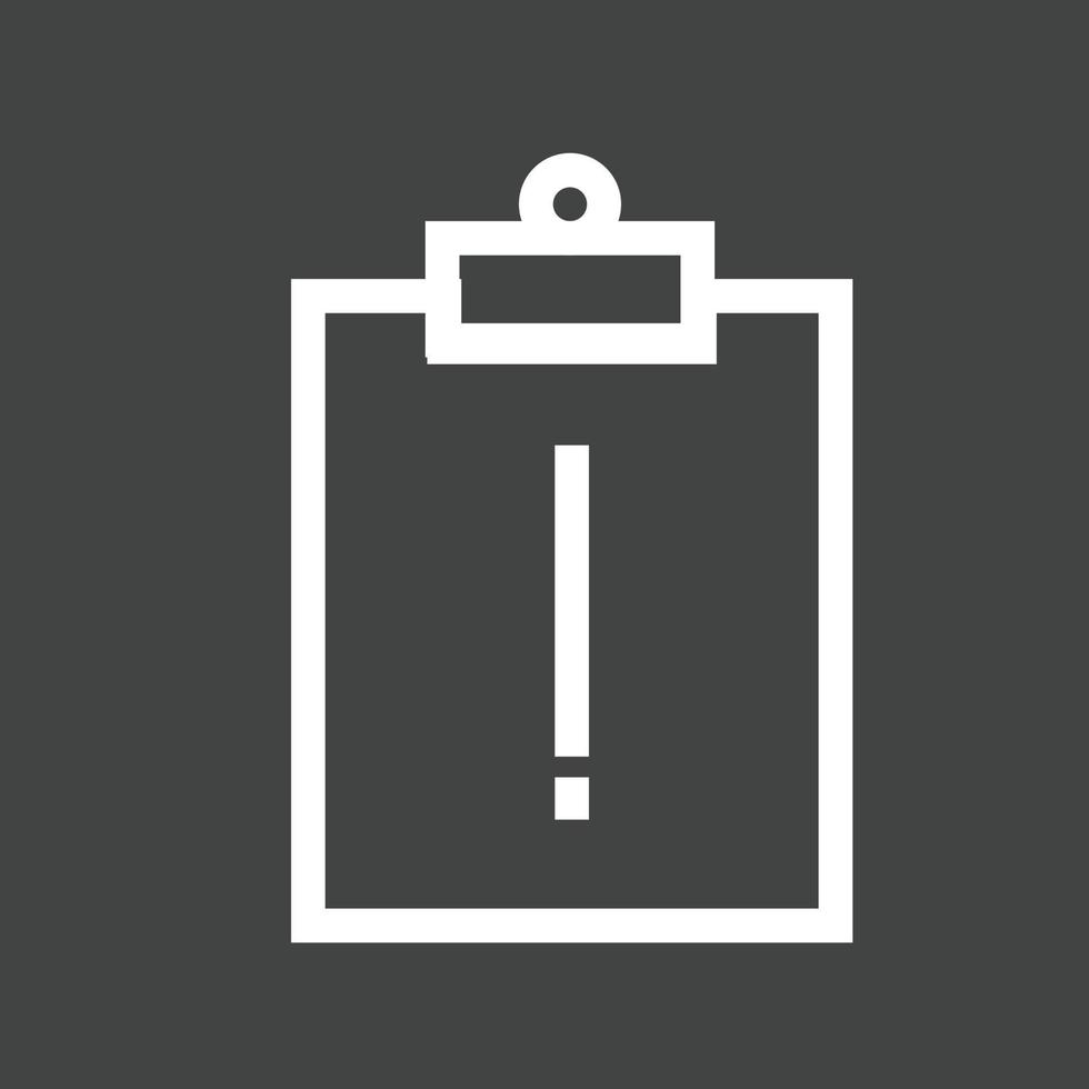 Assignment Late Line Inverted Icon vector