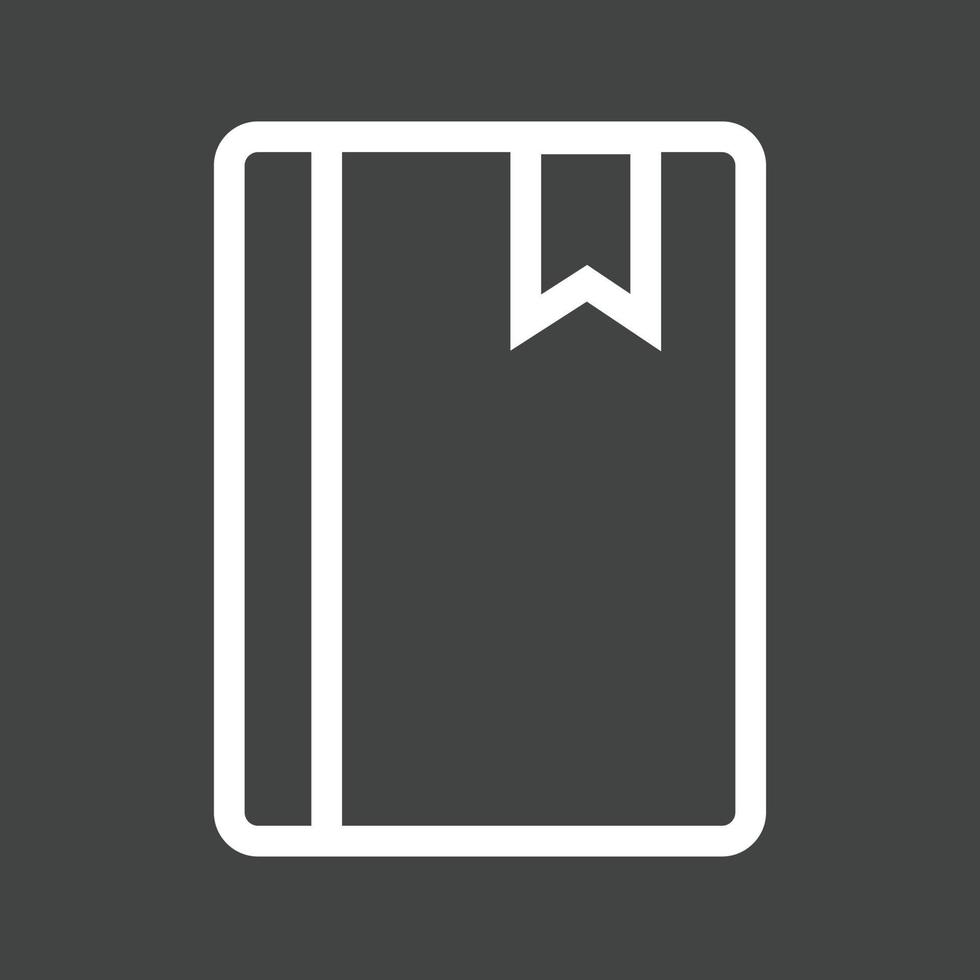 Bookmark Service Line Inverted Icon vector