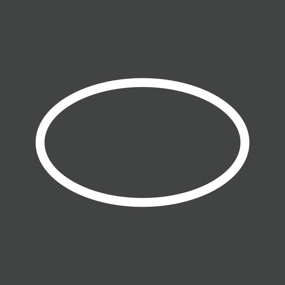 Oval Line Inverted Icon vector