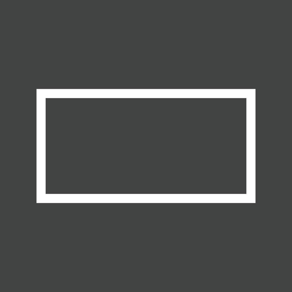 Rectangle Line Inverted Icon vector