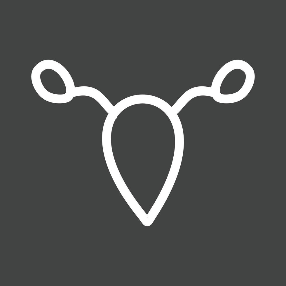 Ovary Line Inverted Icon vector