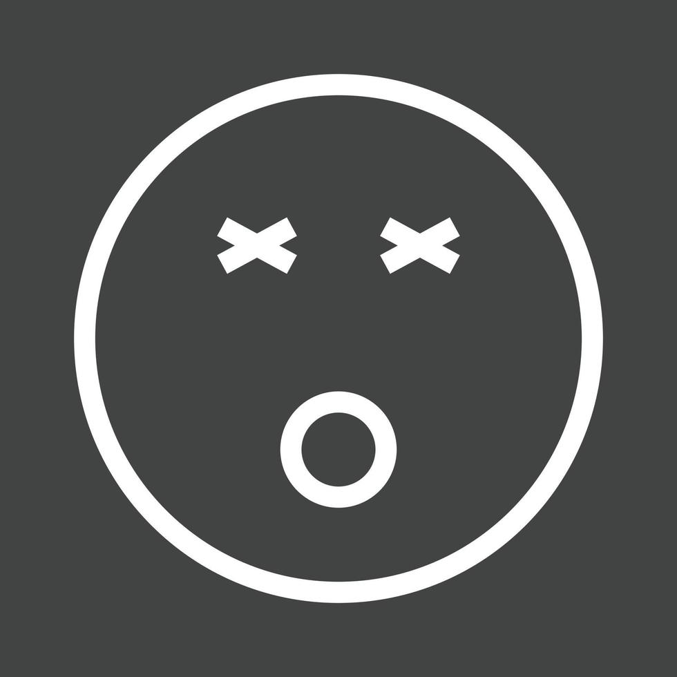 Dizzy Line Inverted Icon vector