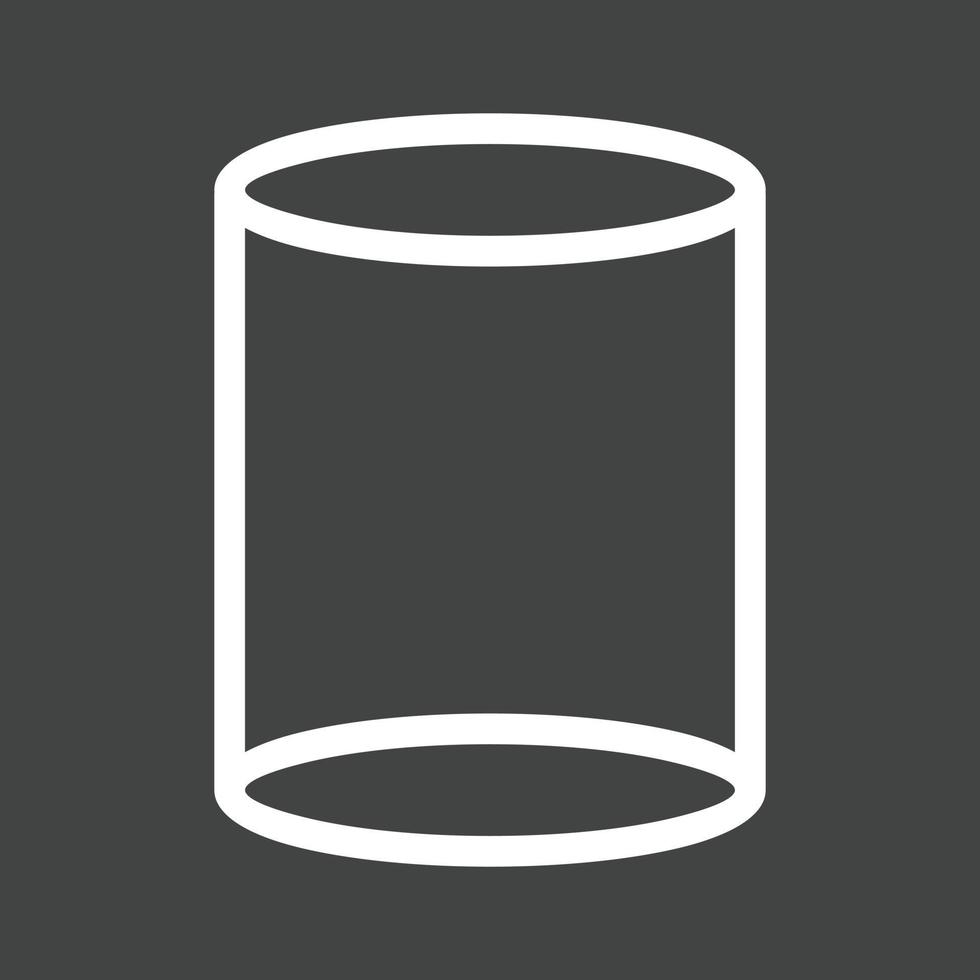 Cylinder Line Inverted Icon vector