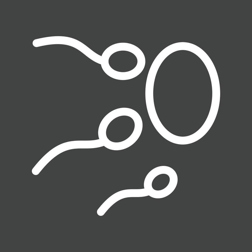 Sperm Line Inverted Icon vector