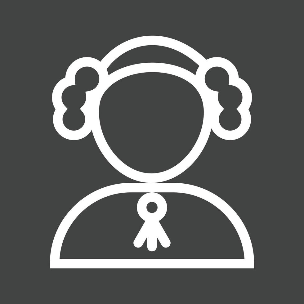 Judge II Line Inverted Icon vector