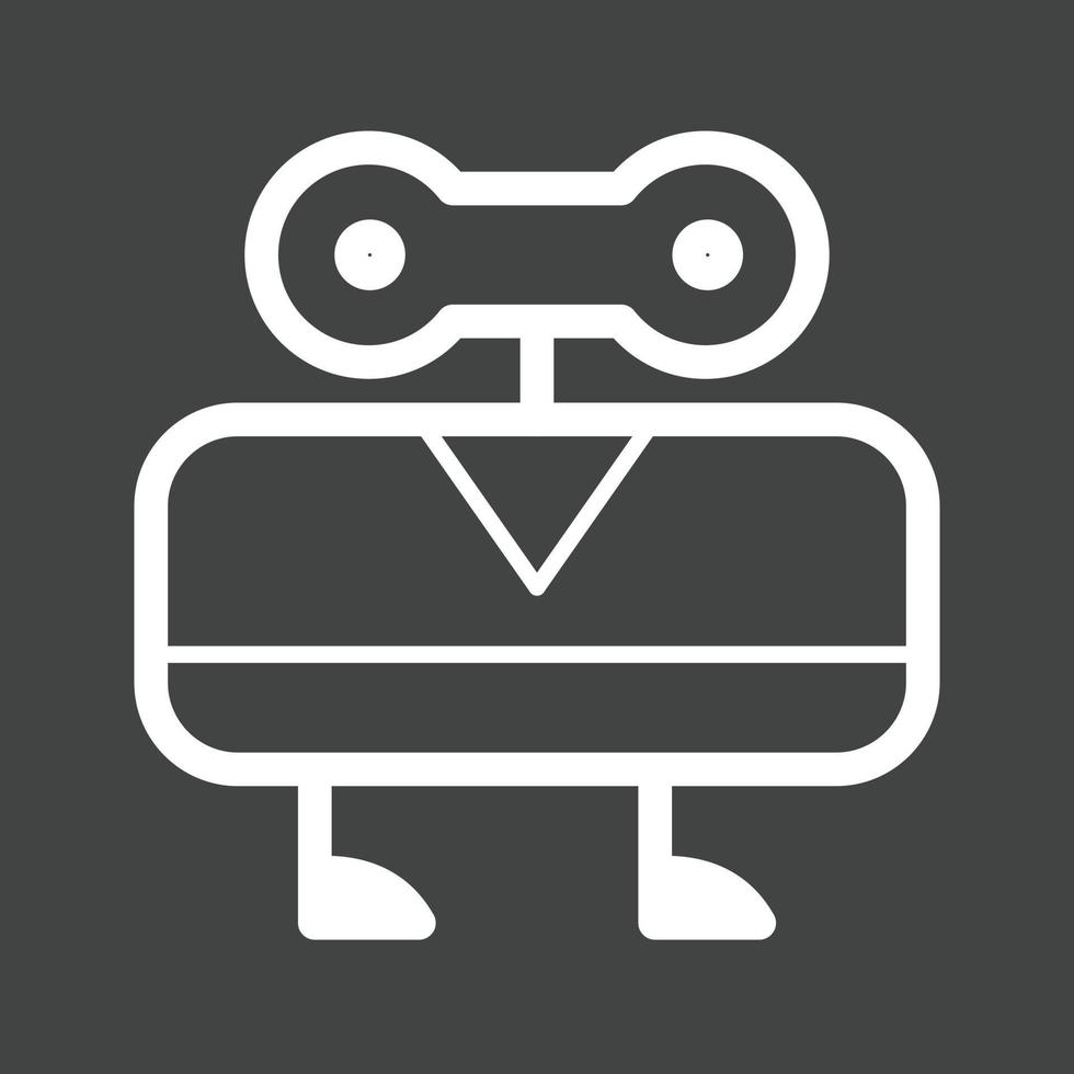 Game Character III Line Inverted Icon vector
