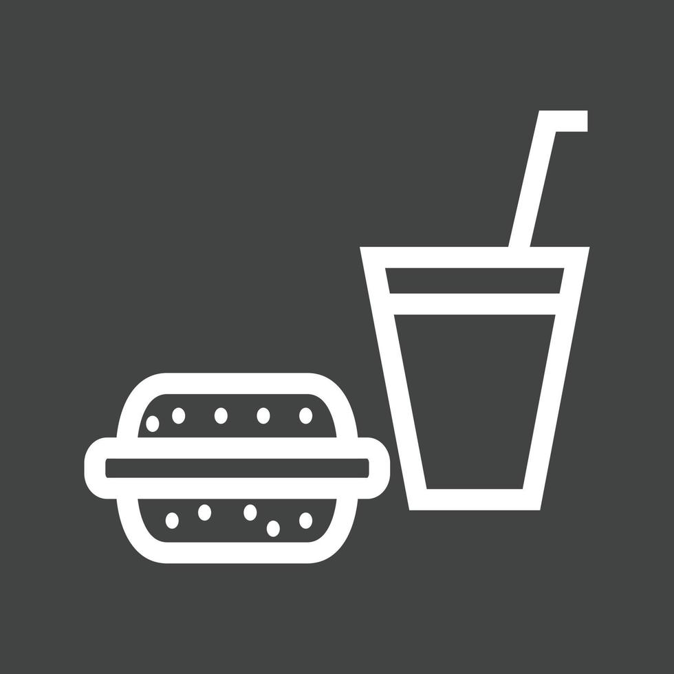 Food Line Inverted Icon vector