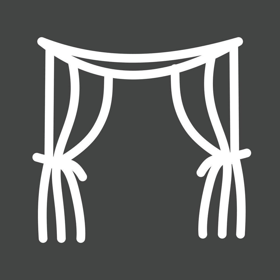 Curtains Line Inverted Icon vector