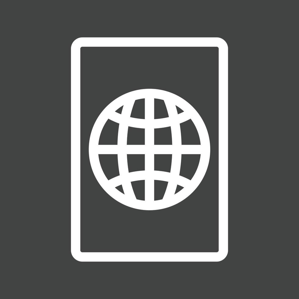 Global Report Line Inverted Icon vector