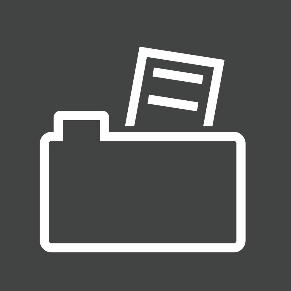 File in Folder Line Inverted Icon vector