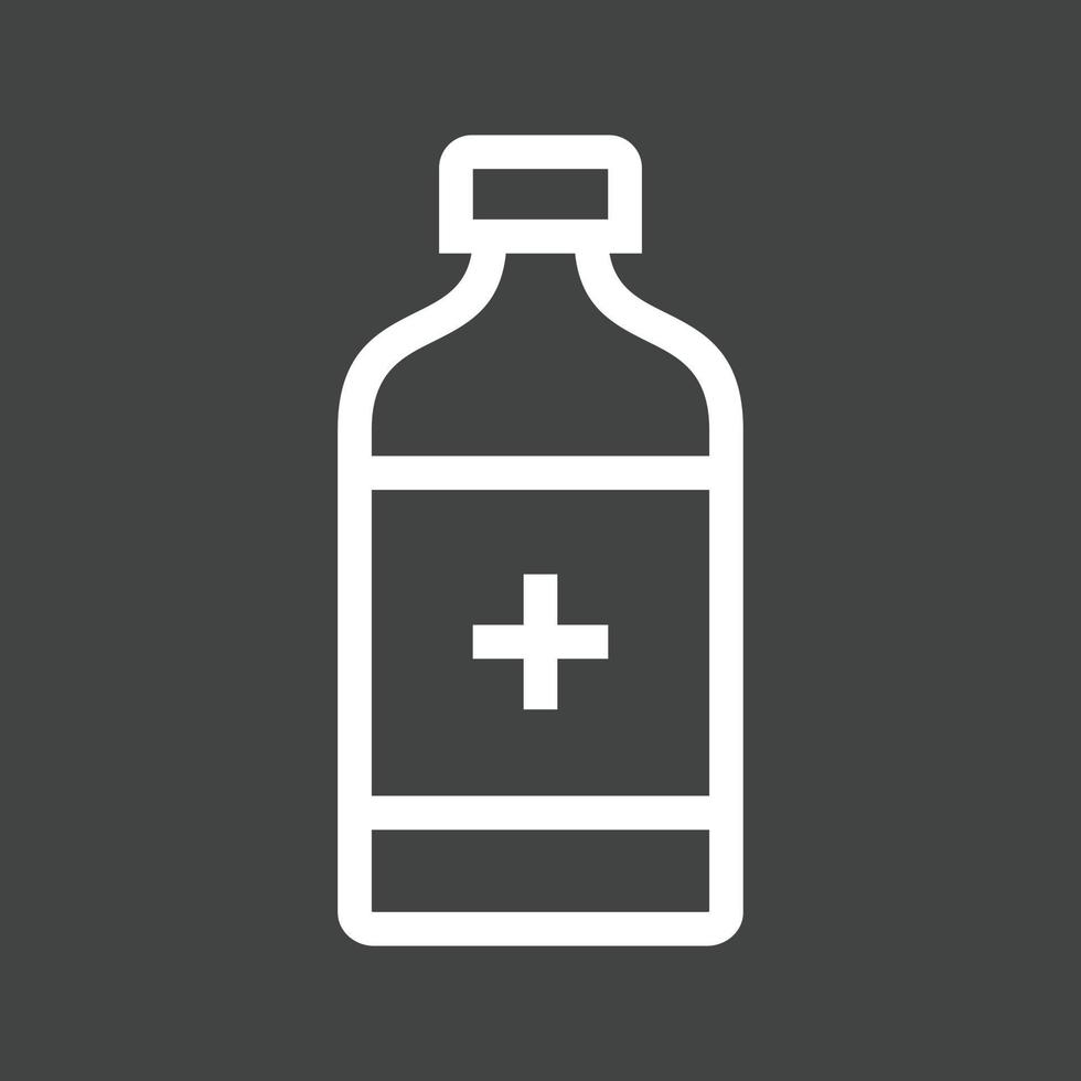 Medicine Bottle Line Inverted Icon vector