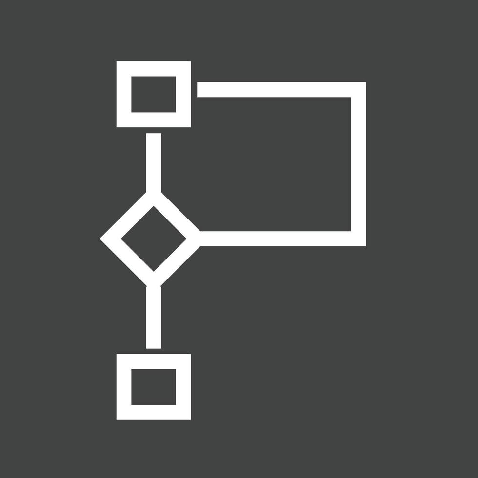 Flow Chart II Line Inverted Icon vector