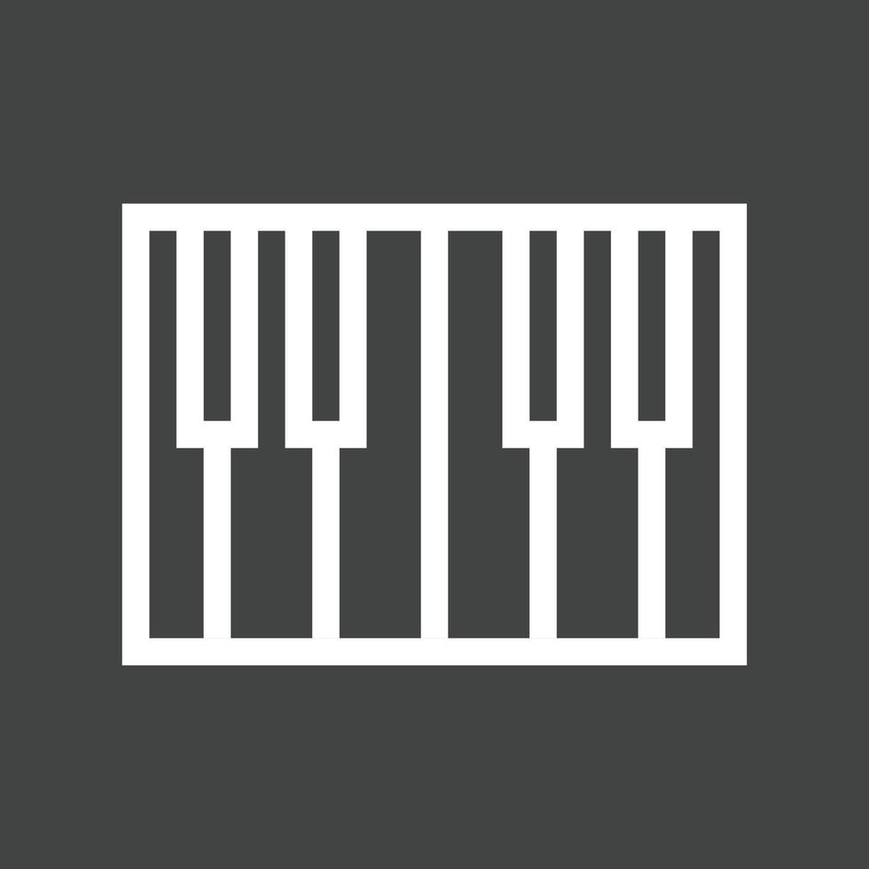 Piano Keyboard Line Inverted Icon vector