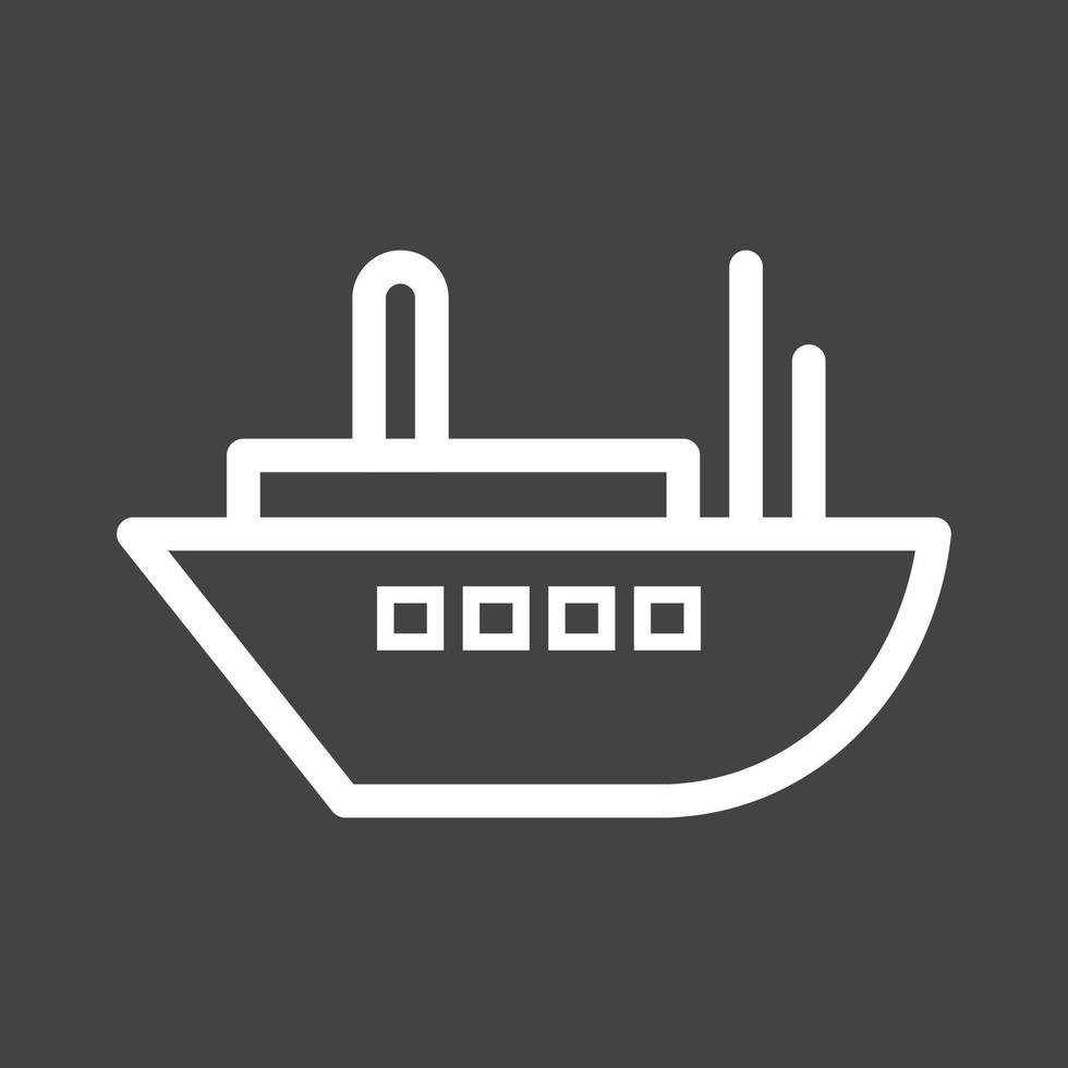 Delivery Ship Line Inverted Icon vector